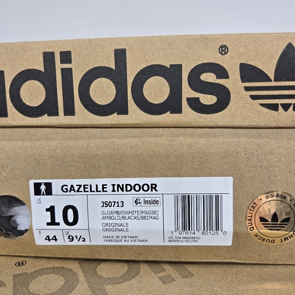 New adidas Gazelle Indoor Glow Amber Off White JS0713 Men's Shoes Size 10 - Picture 8 of 8